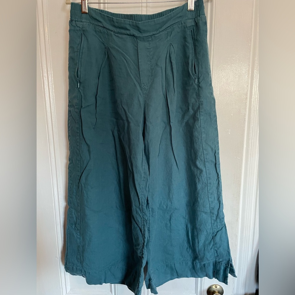 Athleta linen wide leg pants size 12